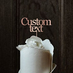 Wooden Custom Cake Topper with Your Text, Personalised Cake Decor, Birthday Anniversary Graduation Wedding Engagement