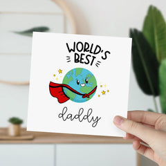 World'S Best Daddy Card, Super Hero Personalised Father'S Day Card, Dad Greeting Card