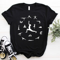 Yoga poses t-shirt, Yoga Gift for women, Yogi gift, Woman's men's GYM exercise Top