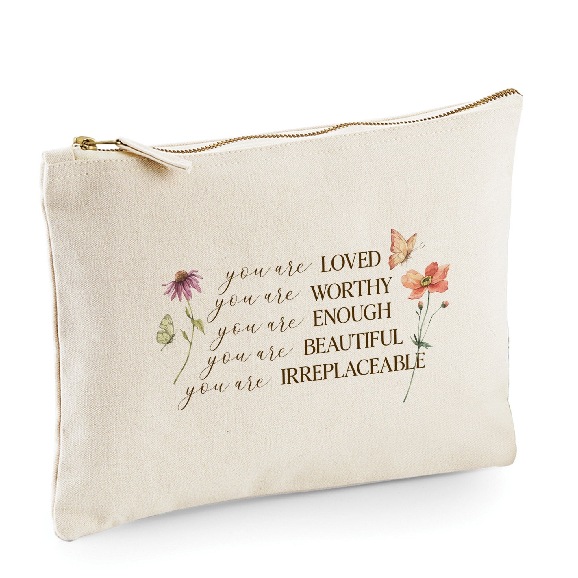 You Are Loved You Are Enough Makeup Bag, Christmas Or Birthday Gift For Her Sister