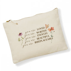 You Are Loved You Are Enough Makeup Bag, Christmas Or Birthday Gift For Her Sister