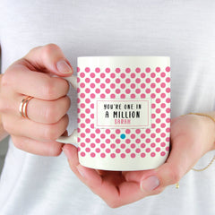 You're one in a million coffee mug set Pink or Blue Valentine's Day gift